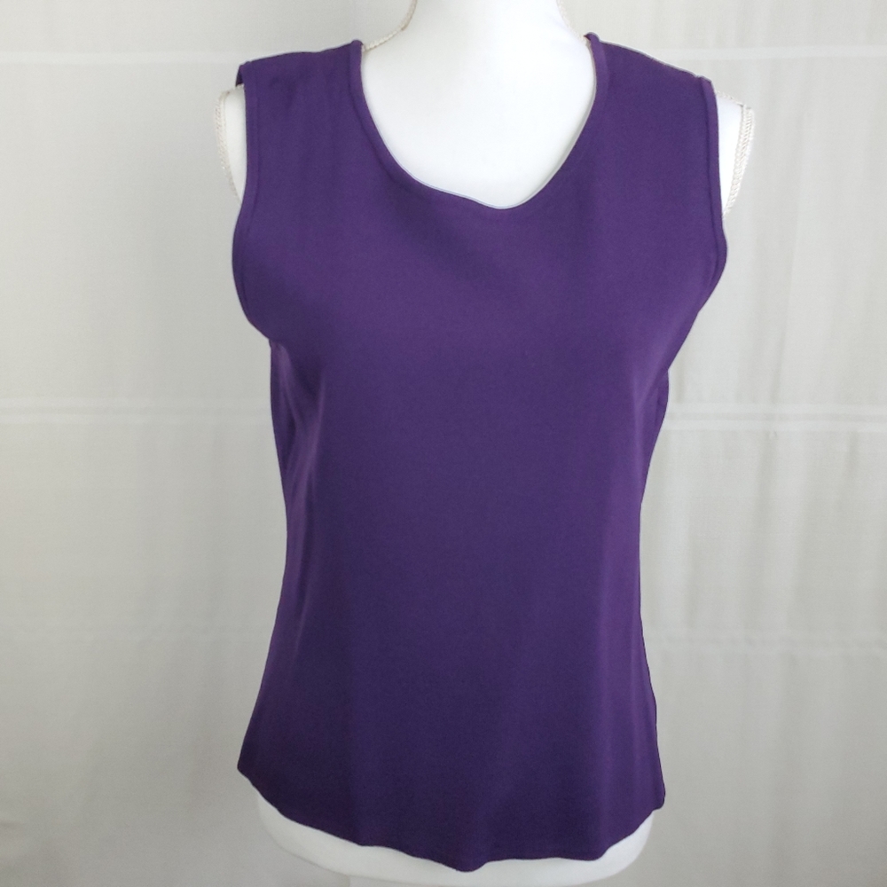 Vintage Knit de Knit scoop neck sleeveless shell size L